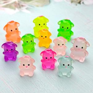 Paas Valentijnsdag Cadeau Lichtgevende Kleine Dierenhars Ornamenten DIY Handgemaakte Crème Lijm Accessoires Decoratie Cartoon Dier - Product Image 3