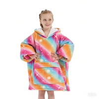 Couverture à capuche en polaire sherpa de haute qualité, surdimensionnée, portable, couverture à capuche portable pour enfants