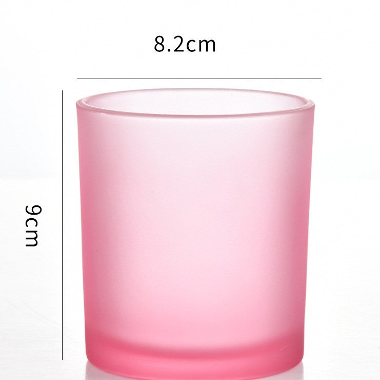 315 мл новое поступление рекламный матовый стеклянный пустой подсвечник емкость для свечей контейнер для свечей с крышкой в наличии
