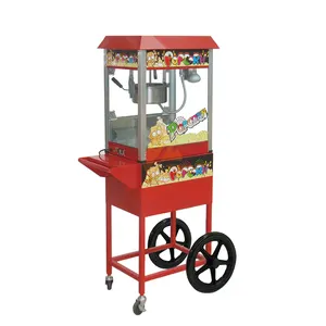 Factory Price Electric Commercial Pop Corn Machine Maker Industrial Popcorn Machine With Wheels For Catering Equipment