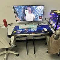 Bureau double pour ordinateur, table de jeu, vente en gros directe d'usine, OEM ODM, taille personnalisée pour la maison, le bureau et l'étude