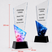 Trophée en acrylique personnalisé, gravé sur mesure, écologique, impression couleur de qualité supérieure, transparent, pour les récompenses sportives d'entreprise