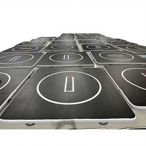 Tapis <span class=keywords><strong>de</strong></span> lutte et <span class=keywords><strong>de</strong></span> gymnastique gonflable <span class=keywords><strong>de</strong></span> qualité supérieure 3m x 3m piste d'air antidérapante en PVC pour Jiu Jitsu BJJ MMA Judo Home Gym - Product Image 1