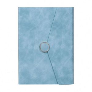 High-End <b>A3</b> Loose-Leaf Diary High-Value Simple Ins Style Hardcover Leather Cover Customizable Meeting Size 80 Sheets Promotional - Product Image 3