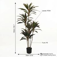 Venta al por Mayor de Fábrica: Planta Artificial Moderna de Dracaena, Árbol Artificial Realista para Decoración del Hogar y Oficina, OEM/ODM Disponible
