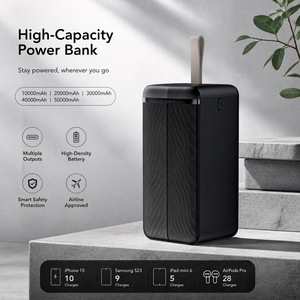 แบตเตอรี่สำรองพก<span class=keywords><strong>พา</strong></span>ความจุสูง 50000mAh ชาร์จเร็<span class=keywords><strong>ว</strong></span> 22.5W ชนิด Type-C Li-Polymer  <span class=keywords><strong>ว</strong></span>ัสดุพลาสติก ABS - Product Image 2