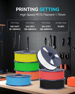 Filament d'imprimante 3D PETG finition mate, impression haute vitesse 600 mm/s, sans effet de chaîne, filament PETG - Product Image 2