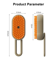 Brosse de toilettage pour animaux à pulvérisation instantanée, brosse de massage en silicone infusée de liquide, anti-poils volants pour chats et chiens, nettoyage quotidien