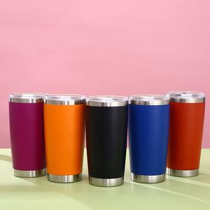Gobelet isotherme en acier inoxydable à double paroi de 20 oz avec couvercle et paille, gravure laser, logo personnalisé - Product Image 4