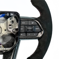 Vente directe d'usine - Volant en fibre de carbone pour Toyota 86 Mark X Hilux N70 N80 Fortuner Land Cruiser avec LED