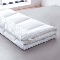 Hotel Matratze Pad 100% Baumwolle Schlafzimmer Matratze Topper Weiße Farbe Daunen Alternative Füllung Top Matratze