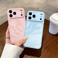 Coque de téléphone anti-chute effet vague d'eau pour iPhone 18 Pro Max, 18, 17, 16, 15, 14, 13 Air Plus Pro Max, avec grand écran
