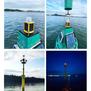 Balise solaire marine à quatre faces, portée visuelle de 10 NM, lanterne de navigation LED pour bouée de canal, quai et port - Product Image 6