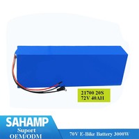 Paket Baterai Lithium Isi Ulang 72V 20Ah 45Ah Bersertifikasi UN38.3 CE untuk Sepeda Listrik Off Road, Skuter, dan Kendaraan Listrik Ringan