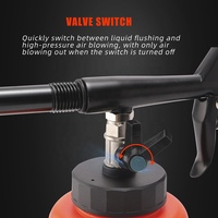 Pistolet de nettoyage haute pression SPTA pour voiture, pistolet de nettoyage à air pour l'intérieur de la voiture, outil de lavage intérieur de voiture, pistolet de lavage de détail avec spinner métallique