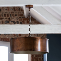 Suspension classique en métal au design vintage avec base rouillée, couloir, salle à manger et abat-jour décoratifs pour hôtel, style cristal