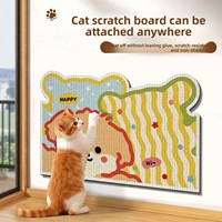 Griffoir mural en feutre pour chat, résistant à l'usure, anti-déchirure, poteau vertical, tampon de meulage des griffes de chat motif dessin animé
