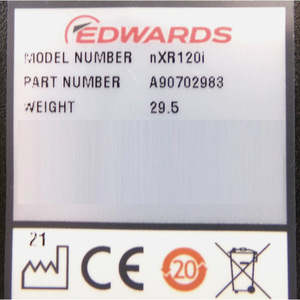 ปั๊มสุญญากาศแบบแห้ง Edwards nXR120i 120 ลิตร/นาที ตัวเครื่องโลหะ ขับเคลื่อนด้วยไฟฟ้า ใช้กับแก๊ส - Product Image 5