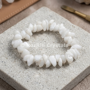 Wholesale Price White Agate Chips Charm <b>Bracelets</b> Punk Style Channel Set Unisex - Product Image 2