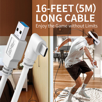 Cable USB a USB C de Alta Velocidad y Resistente con Trenzado de Nailon para Auriculares VR y Juegos de PC