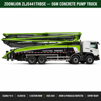 Bomba de Hormigón Usada Zoomlion 56m Scania 8x4 2020 Vs Putzmeister, Bombas de Hormigón Usadas Zoomlion ZLJ5441THBSE 44000kg