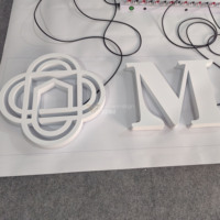 Enseigne LED en acrylique rétroéclairée personnalisée et étanche |   Lettres en relief de qualité supérieure pour devantures et vitrines