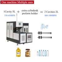 Machine de fabrication de bouteilles en plastique PET semi-automatique de 5 L par injection-soufflage avec moteur pour la production de bouteilles d'huile de cuisson
