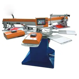 China 2 color full automatic screen printing machine First Class full auto 2 color silk screen printing machinery