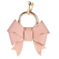 Porte-clés de luxe multicolore pour femme, avec nœud, pour téléphone portable et voiture, tendance