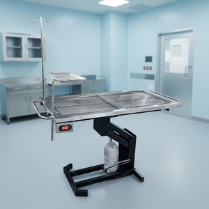 Tavolo Operatorio Veterinario Idraulico Manuale in Acciaio Inossidabile per Cani con Funzioni di Diagnosi e Iniezione, Attrezzatura Medica per Animali - Product Image 1