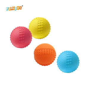 Famipet Custom עמיד קשה טבעי Tpr גומי לחיות מחמד ללעוס חורק צעצועי כלב כדור צעצועים - Product Image 5