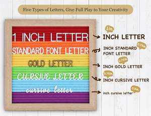 Tableau à lettres <span class=keywords><strong>en</strong></span> feutre <span class=keywords><strong>arc</strong></span>-<span class=keywords><strong>en</strong></span>-<span class=keywords><strong>ciel</strong></span> de 10x10 pouces 725 lettres prédécoupées pour salle de classe bureau fierté décor - Product Image 4