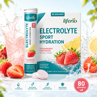 Comprimés effervescents personnalisés sans sucre, aux saveurs naturelles, complexe d'électrolytes pour l'hydratation, suppléments énergétiques pour la nutrition sportive