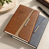 Carnet en cuir PU avec logo personnalisé, boucle magnétique en métal, couverture souple bicolore, journal d'affaires, agenda de bureau personnalisé
