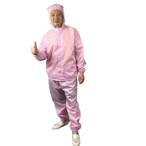 Veste et pantalon antistatiques pour travailleurs, anti-poussière, lavables, réutilisables, en polyester, pour salle blanche, combinaison <span class=keywords><strong>de</strong></span> travail ESD avec capuche - Product Image 2
