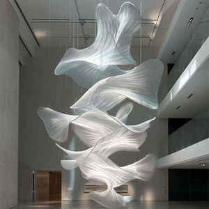 Decoración de bodas Villa candelabros colgantes Proyecto de vestíbulo de hotel personalizado luces colgantes grandes - Product Image 1