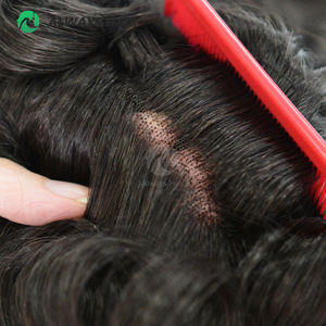 Cabello humano indio Onda natural 130% Densidad PU Base <span class=keywords><strong>Pelucas</strong></span> <span class=keywords><strong>para</strong></span> hombre 1/8 "Parche de tupé duradero frontal de encaje doblado <span class=keywords><strong>para</strong></span> <span class=keywords><strong>hombres</strong></span> - Product Image 4