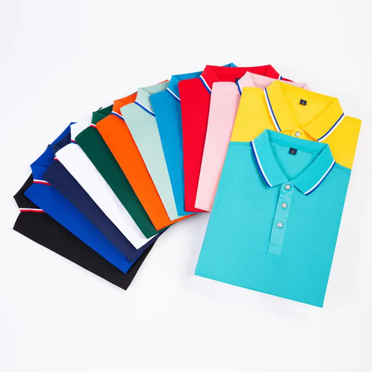 カスタムポロユニセックスゴルフTシャツ、刺繍ロゴ付きパーソナライズされた半袖熱伝達デザインカットアンドソーボーイズTシャツ