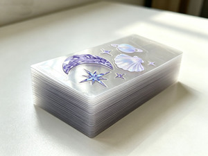 Pegatinas Transparentes <span class=keywords><strong>de</strong></span> Estrellas y Conchas Marinas en PET Transparente Morado, Anti-Ultravioleta, Ecológicas, Decoraciones Celestiales y Oceánicas para Diario, Manualidades - Product Image 4