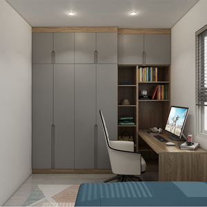 Modern Custom <strong>Big</strong> White Walking Wardrobe with Vanity and Drawers Organizer <strong>Closet</strong> - Product Image 5