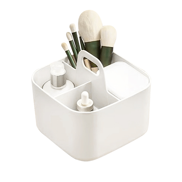 Multifunctional  4Cell Caddy Organizer Storage Box Drawer Organizer Portable Plastic Organizer Supplies Bin Shower Caddy