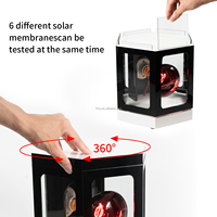 7mo profesional 6 lados película Solar ventana película Boking lámpara prueba de rechazo de calor máquina de prueba caja de calor pantalla con ventilador Solar