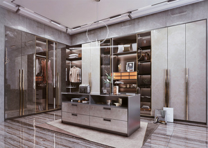 Dressing haut de gamme avec îlot central et unité de rangement à tiroirs, <span class=keywords><strong>armoire</strong></span> de luxe pour chambre à coucher - Product Image 6