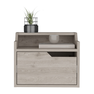 <b>Floating</b> <b>Nightstand</b> Chester Light Gray Bedroom Storage Unit - Product Image 6