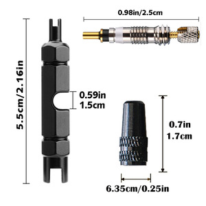 Kit d'outils de démontage de valve française pour vélo, ensemble de 21 pièces pour réparation et remplacement de valve tubeless pour VTT et vélo de route - Product Image 5
