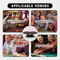 Table de poker Texas moderne sur mesure pour 10 joueurs avec LED, nouveau design, table de jeu de luxe en métal pour utilisation en casino