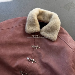 Vestes d'extérieur vintage personnalisées pour hommes, en cuir, avec boucle de pompier et fermeture à fermoir homard - Product Image 2