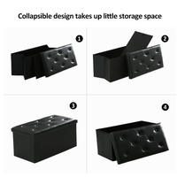 Pouf de rangement pliant en similicuir pour chambre à coucher meubles de maison tabouret Pouff Factory Direct
