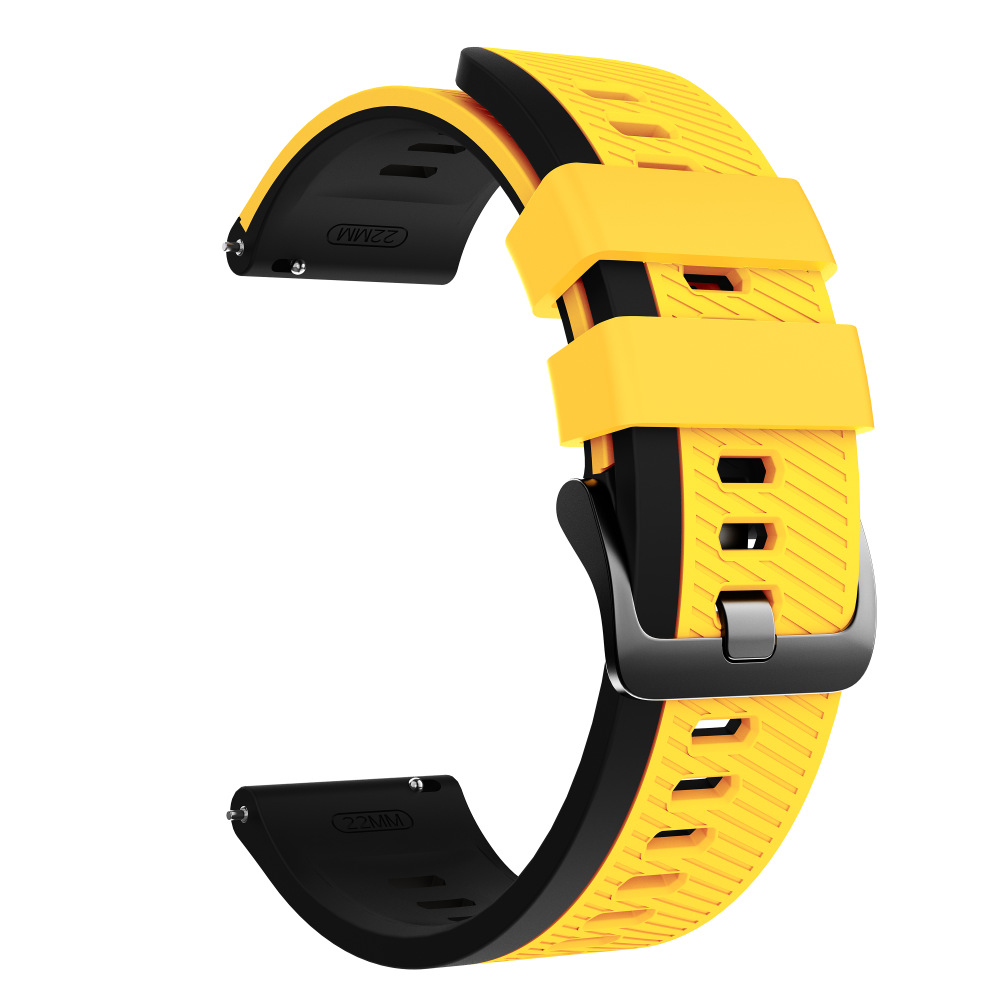 Noir coloré avec bordure jaune