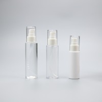 Bouteille en plastique PET avec pompe de 50 ml, 60 ml, 80 ml, 100 ml, pour cosmétiques, crème pour le corps, lotion